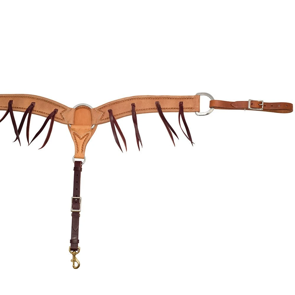 Cowboy Tack Cowboy Tack Golden Rough Out With Leather Strings Breast Collar 3 Cowboy Tack Cowboy Tack Golden Rough Out With Leather Strings Breast Collar