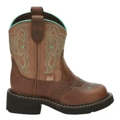 Justin Boots Kids Nuri Tan Round Toe Boot -NRS || STANCE || Classic Shop 9622JR 5