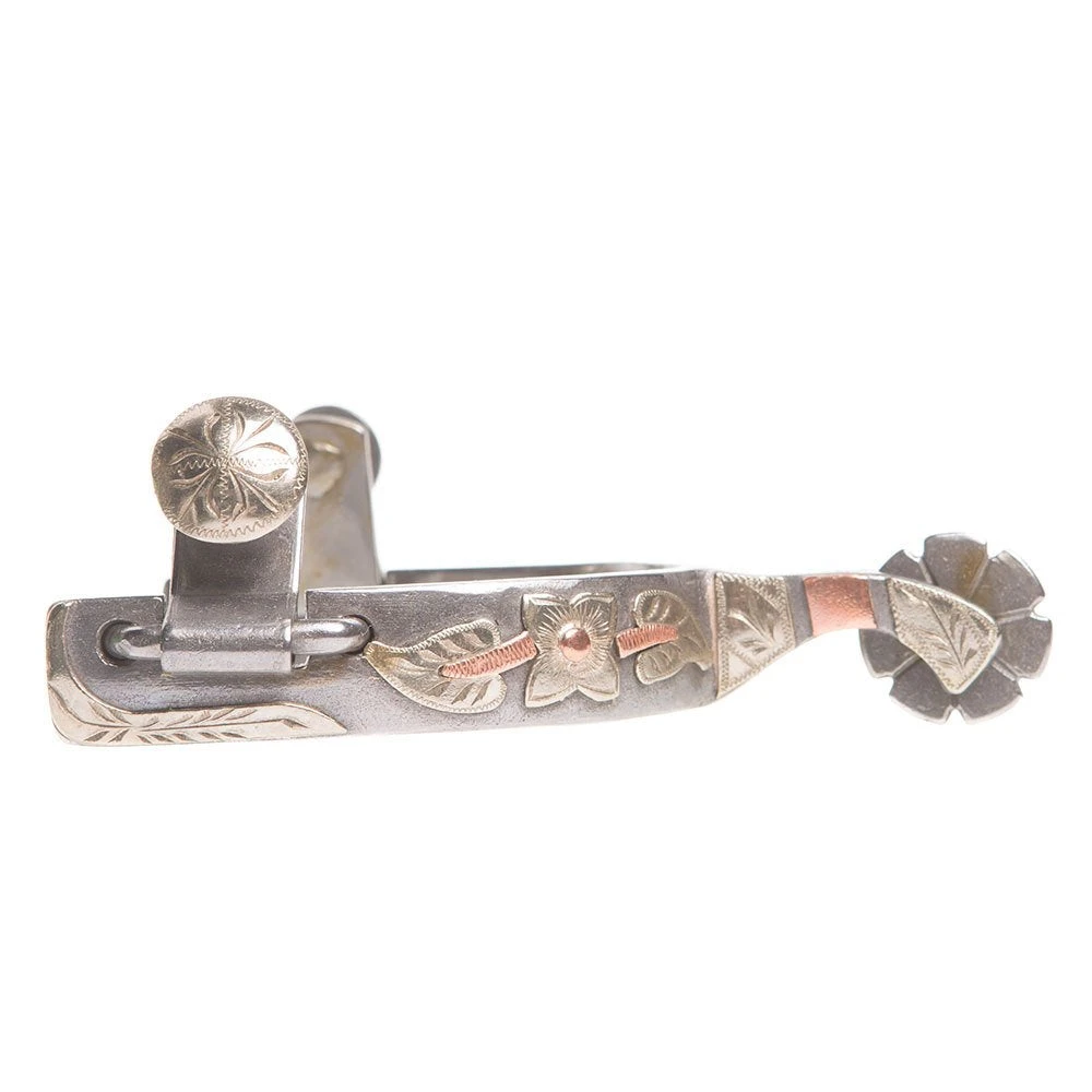 Cowpuncher Ladies Floral Spurs 3 Cowpuncher Ladies Floral Spurs