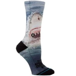 Stance Unisex Pearly Whites Crew Socks -NRS || STANCE || Classic Shop A555C22PEA BLU 04