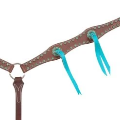 Martin Saddlery 1 1/2in. Scalloped Turquoise Blood Knot Breast Collar -NRS || STANCE || Classic Shop BC15019ATD 20 2