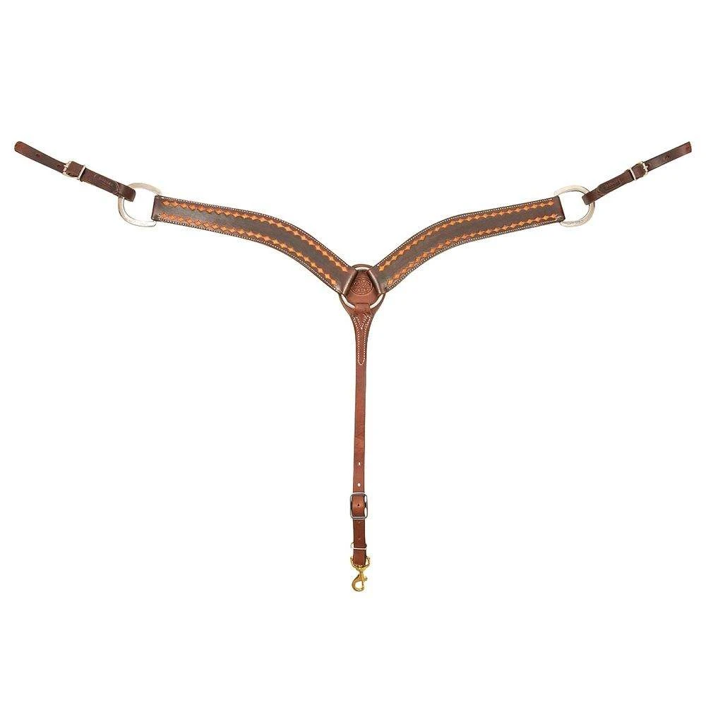 Martin Saddlery Diamond Tooled 2 Inch Contoured Breast Collar 4 Martin Saddlery Diamond Tooled 2 Inch Contoured Breast Collar - Image 2