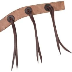 Martin Saddlery 2in Harness Leather Breast Collar W/Rosettes And Strings -NRS || STANCE || Classic Shop BC2WHRS 20CLOSEUP 20copy