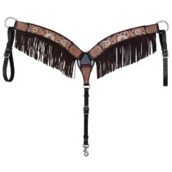 Rafter T Ranch Company Painted Daisy Breast Collar With Fringe -NRS || STANCE || Classic Shop BC6106F 1