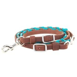 Martin Saddlery 5/8in Turquoise Laced Barrel Reins -NRS || STANCE || Classic Shop BR58BLTL