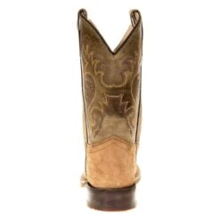 Kids Old West Suede Tan Foot With Olive Green Shaft Square Toe Boots -NRS || STANCE || Classic Shop BSC1906 31 fa62ea20 5459 4405 952b 39a395687c5b