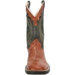 Old West Toddler Barnwood And Denim Blue Top Cowboy Boots -NRS || STANCE || Classic Shop BSI1872 front