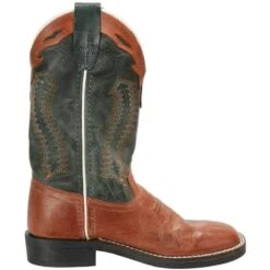 Old West Toddler Barnwood And Denim Blue Top Cowboy Boots -NRS || STANCE || Classic Shop BSI1872 right