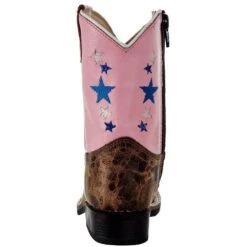 Old West Toddlers Cactus Brown Foot Pink Star Shaft Boot -NRS || STANCE || Classic Shop BSI1963 04