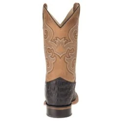 Old West Boys Youth Old West Black Horn Back Gator Tan Fry Cowboy Boots -NRS || STANCE || Classic Shop BSY1829 3