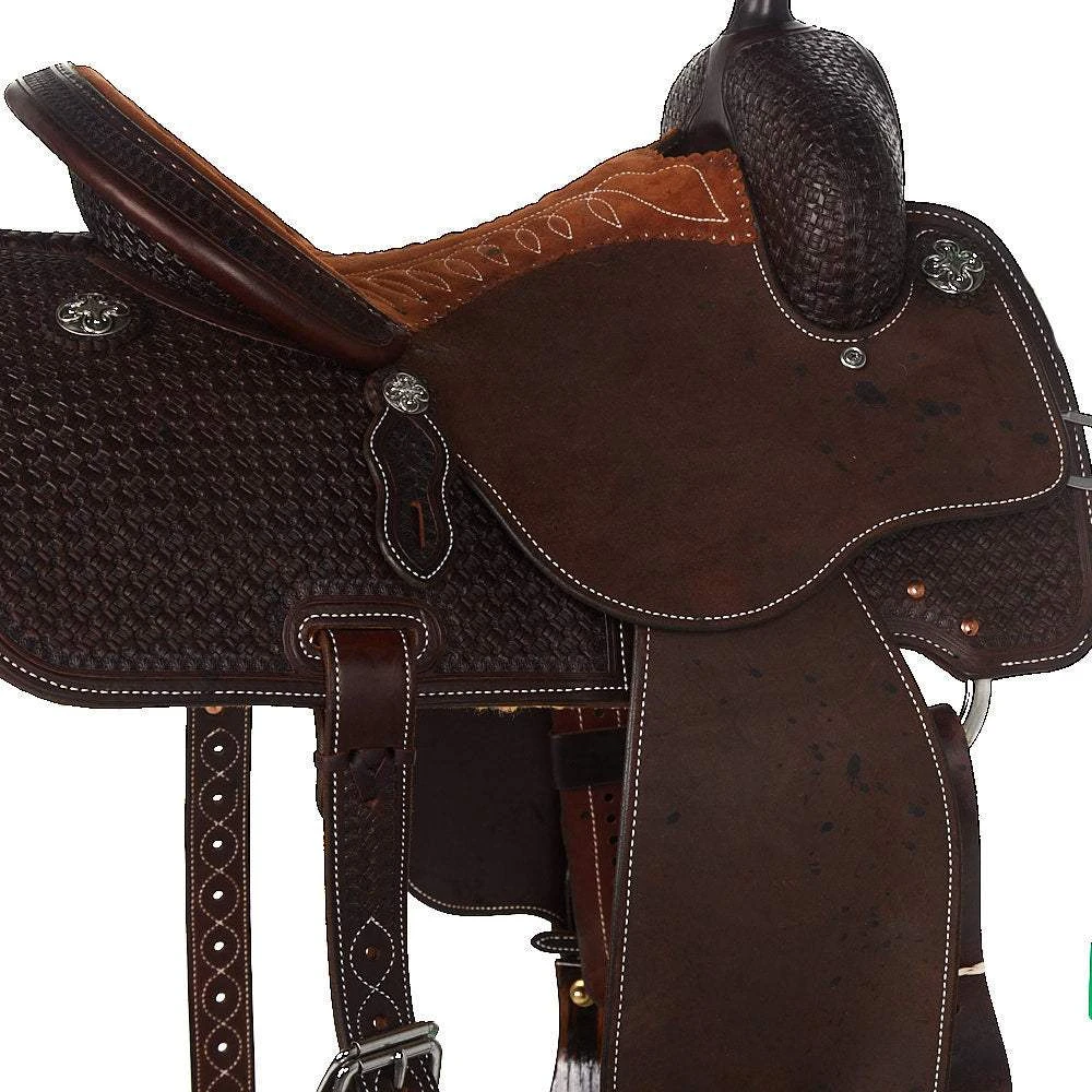 Martin Damaged All Around Chocolate Basket Stamp Saddle 4 Martin Damaged All Around Chocolate Basket Stamp Saddle - Image 2