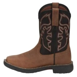 Justin Boots Youth Rush Junior Wide Square Toe Western Boot -NRS || STANCE || Classic Shop JK4337 3
