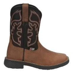 Justin Boots Youth Rush Junior Wide Square Toe Western Boot -NRS || STANCE || Classic Shop JK4337 5