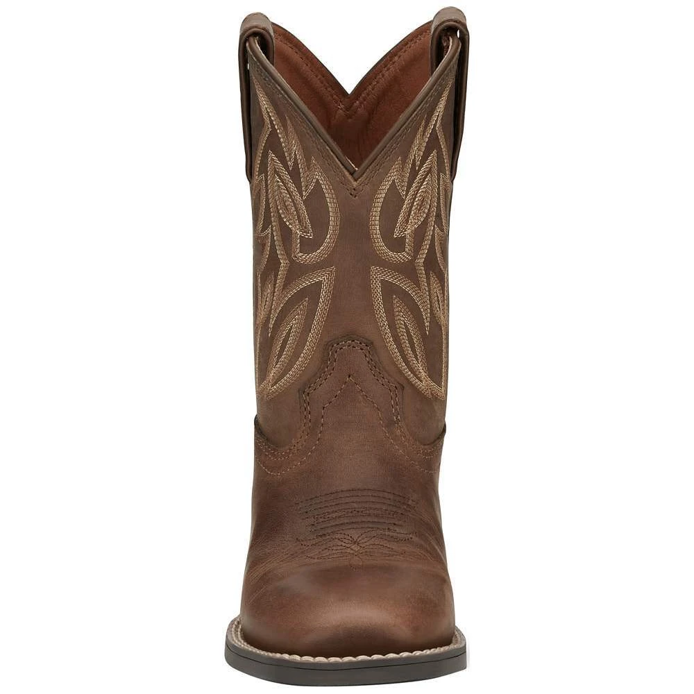 Justin Boots Youth Canter Junior Dusky Brown Kids Cowboy Boots 4 Justin Boots Youth Canter Junior Dusky Brown Kids Cowboy Boots - Image 2