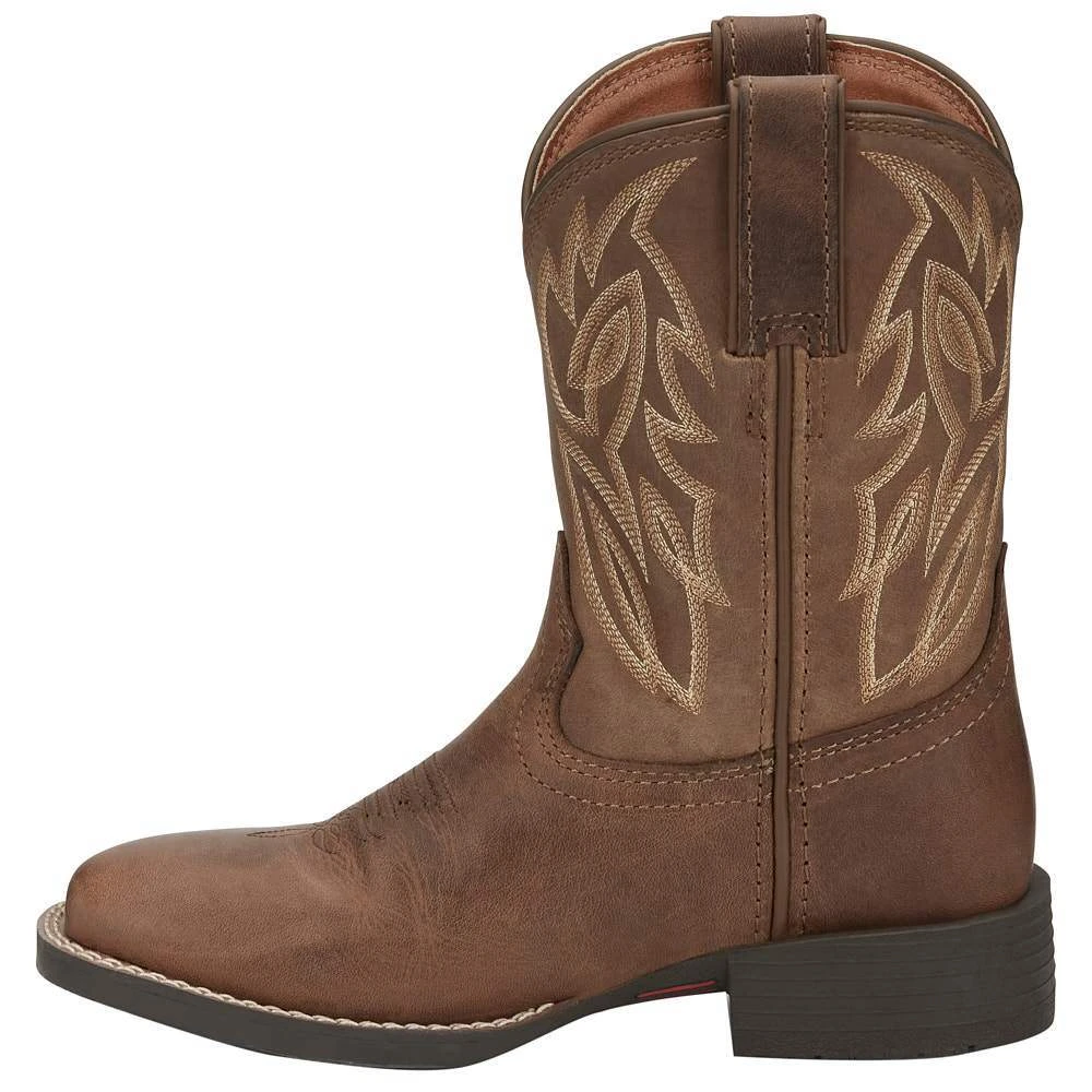 Justin Boots Youth Canter Junior Dusky Brown Kids Cowboy Boots 5 Justin Boots Youth Canter Junior Dusky Brown Kids Cowboy Boots - Image 3