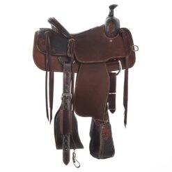 Martin Saddlery Floral Overlay Black Bison Seat Team Roper -NRS || STANCE || Classic Shop NRS 6747 1