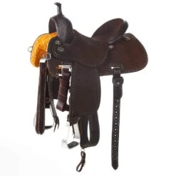 Martin Saddlery Crown C Chocolate Barrel Saddle With Snowflake Tooling -NRS || STANCE || Classic Shop NRS 97CHSF