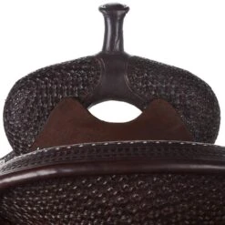 Martin Saddlery Crown C Chocolate Barrel Saddle With Snowflake Tooling -NRS || STANCE || Classic Shop NRS 97CHSF 2