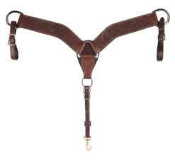 Martin Saddlery 2 3/4in. Chocolate Alpine Flower Breast Collar -NRS || STANCE || Classic Shop NRS234CHAF 1