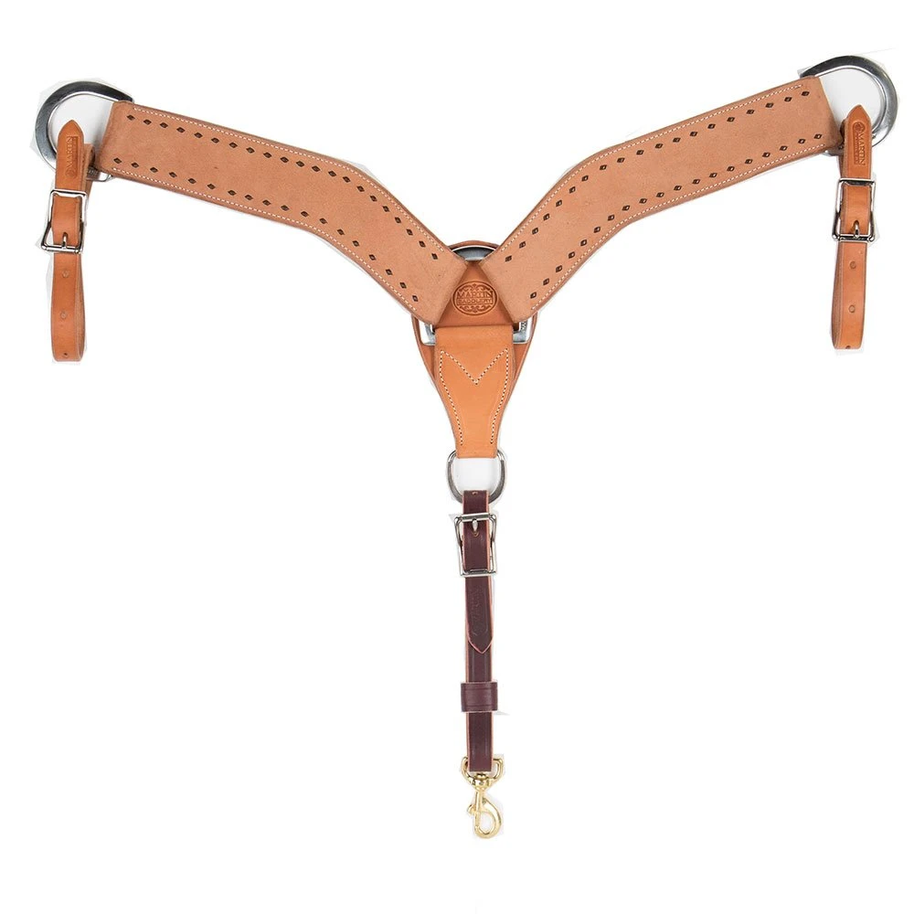 Martin Saddlery 2 3/4in Natural Painted Buckstitch Breast Collar 4 Martin Saddlery 2 3/4in Natural Painted Buckstitch Breast Collar - Image 2