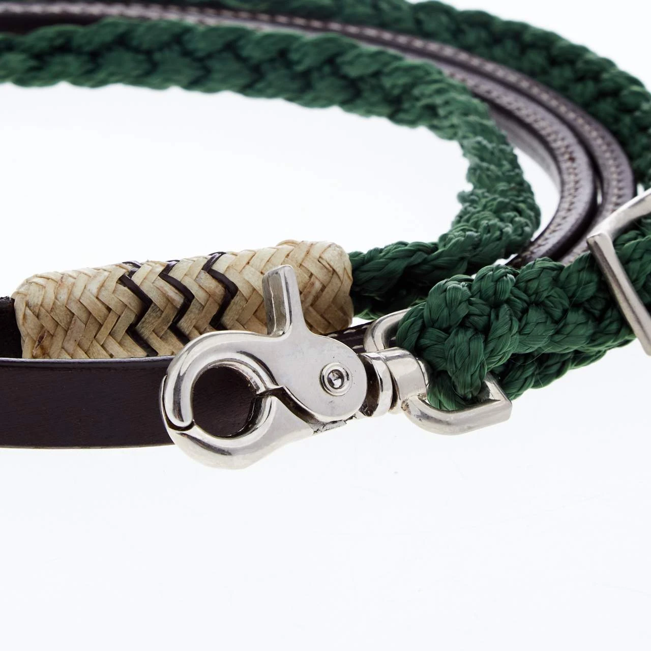 Cashel Company Adjustable Leather And Braided Rope Reins With Rawhide Accents 4 Cashel Company Adjustable Leather And Braided Rope Reins With Rawhide Accents - Image 2