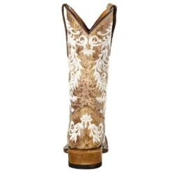 Corral Kids Tan Glow In The Dark Square Toe Boot -NRS || STANCE || Classic Shop T0119 4