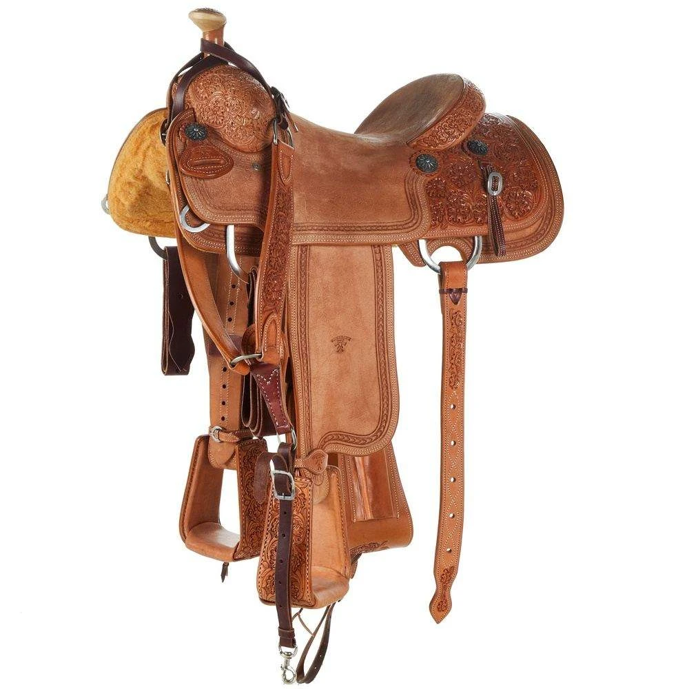 Tomahawk 1/2 Breed Floral Team Roper With Full Border 4 Tomahawk 1/2 Breed Floral Team Roper With Full Border - Image 2