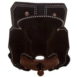 Tomahawk Chocolate Roughout 14 1/2 Inch Barrel Saddle With Tooling And White Buckstitch 11 Tomahawk Chocolate Roughout 14 1/2 Inch Barrel Saddle With Tooling And White Buckstitch -NRS || STANCE || Classic Shop TH 006 05