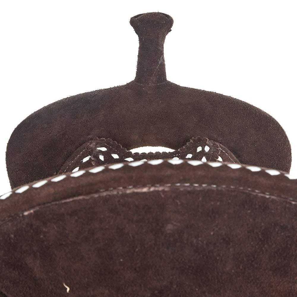 Tomahawk Chocolate Roughout 14 Inch Lightweight Barrel Saddle With Buckstitch 5 Tomahawk Chocolate Roughout 14 Inch Lightweight Barrel Saddle With Buckstitch - Image 3