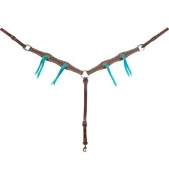 Martin Saddlery 1 1/2in. Scalloped Turquoise Blood Knot Breast Collar -NRS || STANCE || Classic Shop bc15019atd